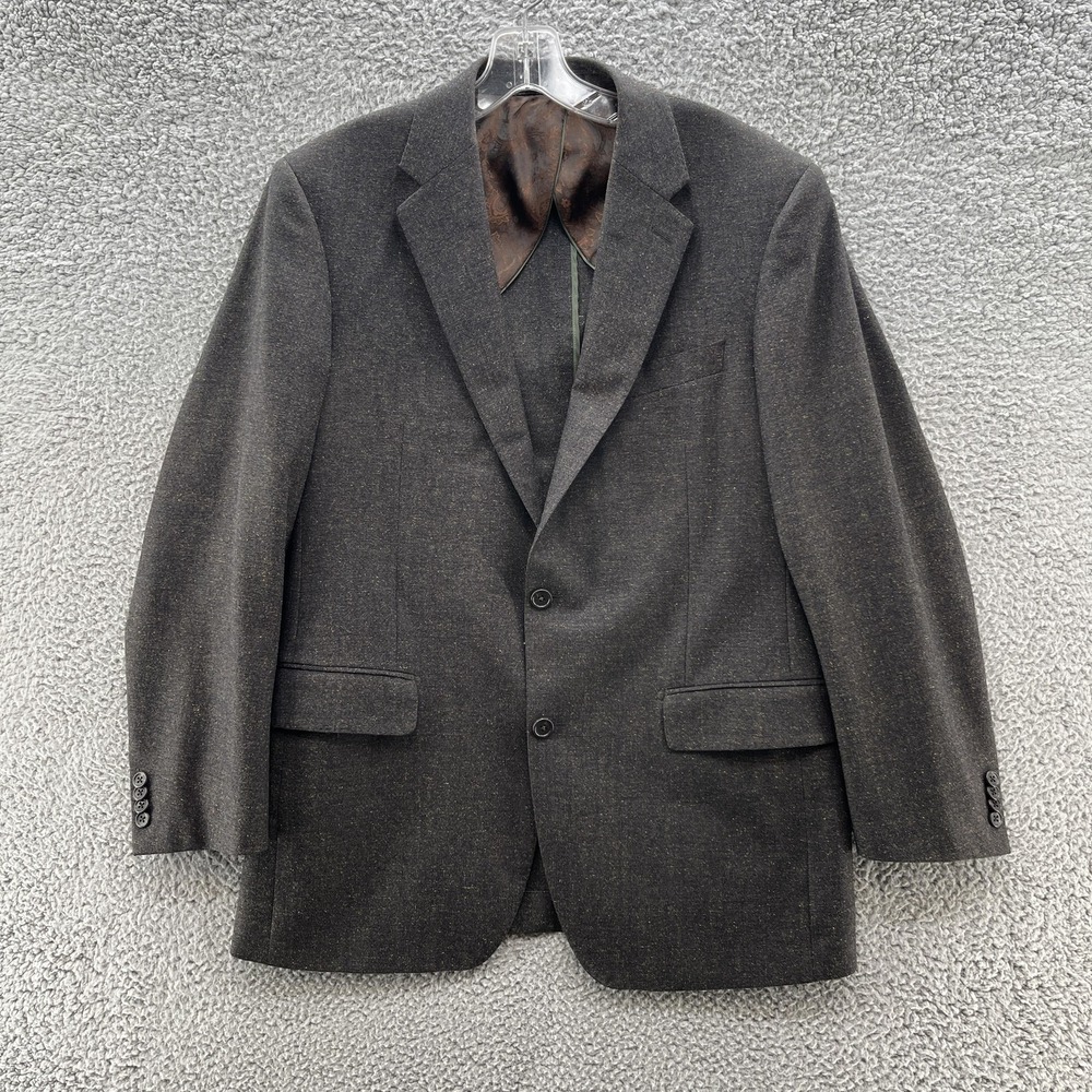 Paul Betenly Sport Coat Mens 40R Brown Speckled Wool Silk Italian Fabric Blazer